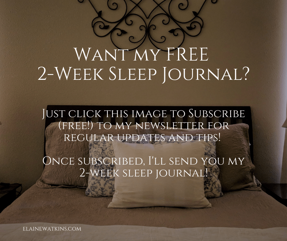 Grab my 2-week sleep journal to help you have a successful night's sleep