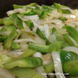 Sauteed Peppers and Onions - All Green