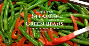 Steamed Green Beans with Sauteed Red Peppers