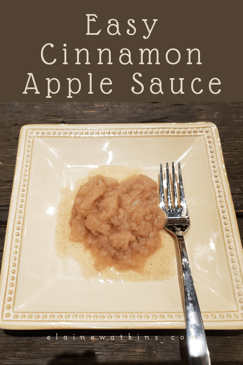 Enjoy This Homemade Cinnamon Apple Sauce With No Refined Sugar