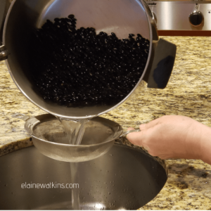 Black Beans - Rinsing