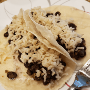 Start with Beans and Rice when building bean tacos