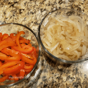 Onions and Red Peppers