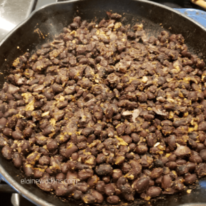 Building black Bean Tacos - Seasoned Black Beans