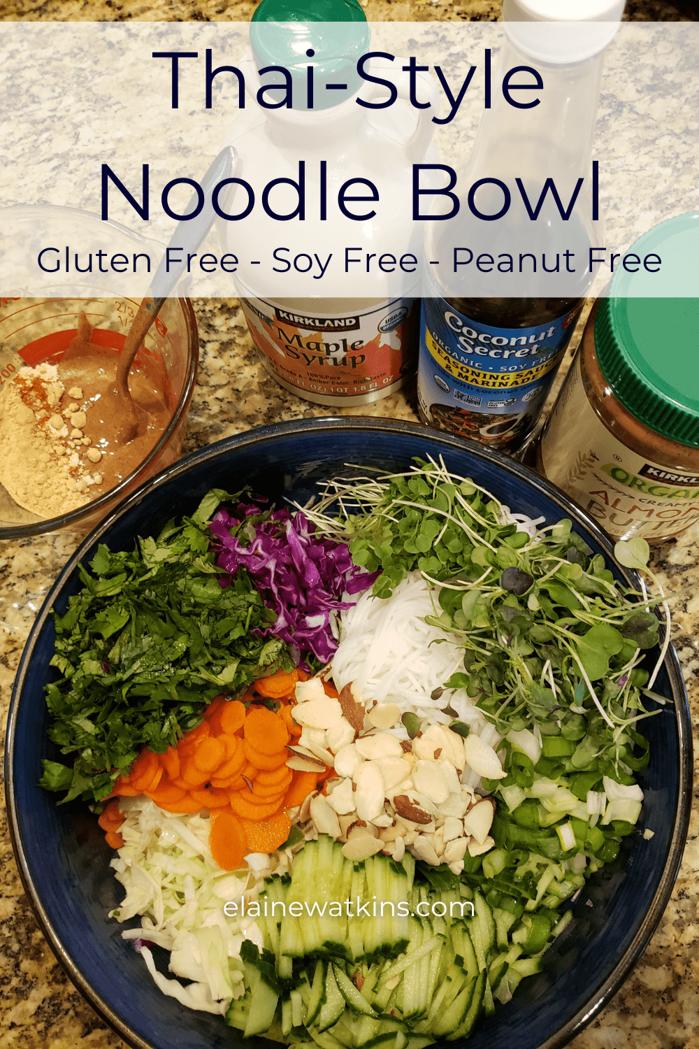 Thai-Inspired Noodle Bowl (Gluten Free, Soy Free, Peanut Free)