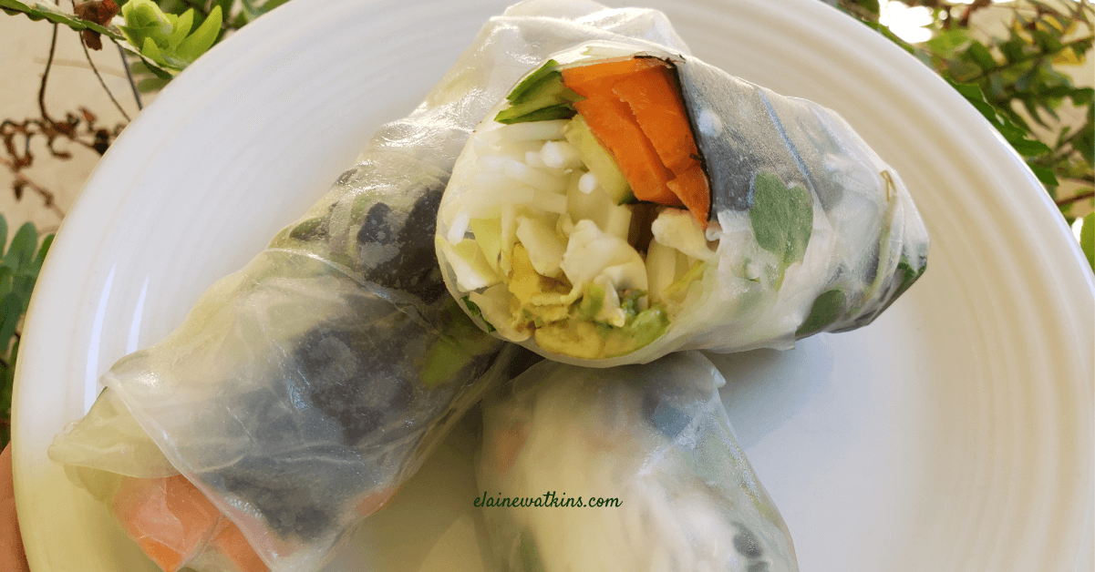 crunchy and healthy spring rolls