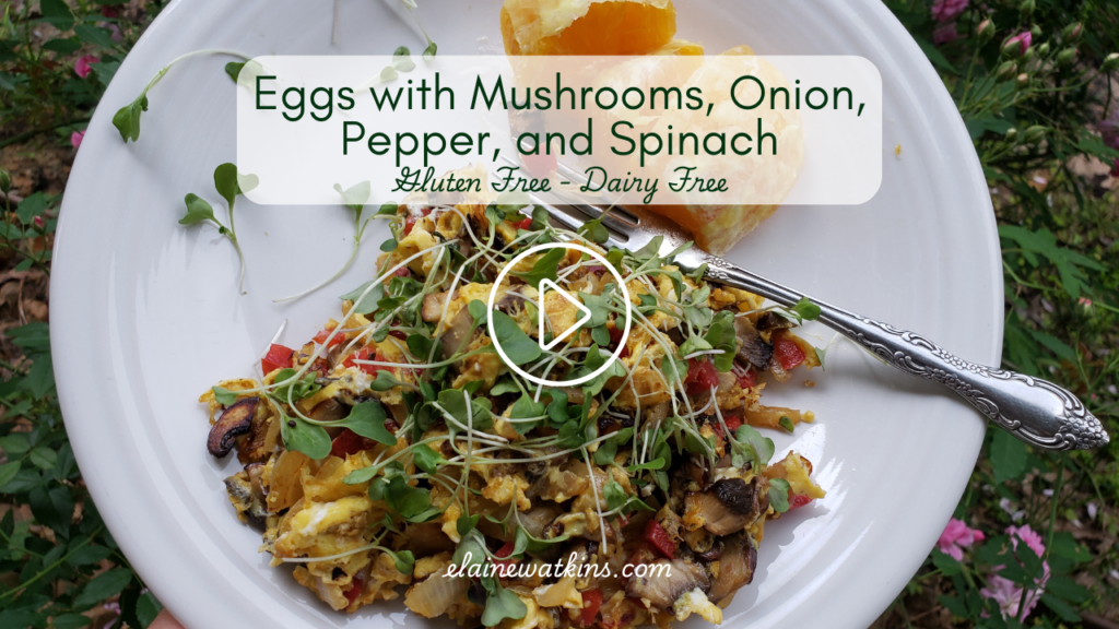 Eggs with Mushrooms Onion, Bell Pepper, and Spinach video