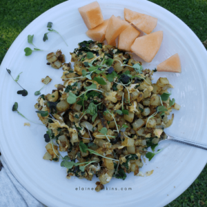 Eggs with Potatoes Onions and Spinach Recipe