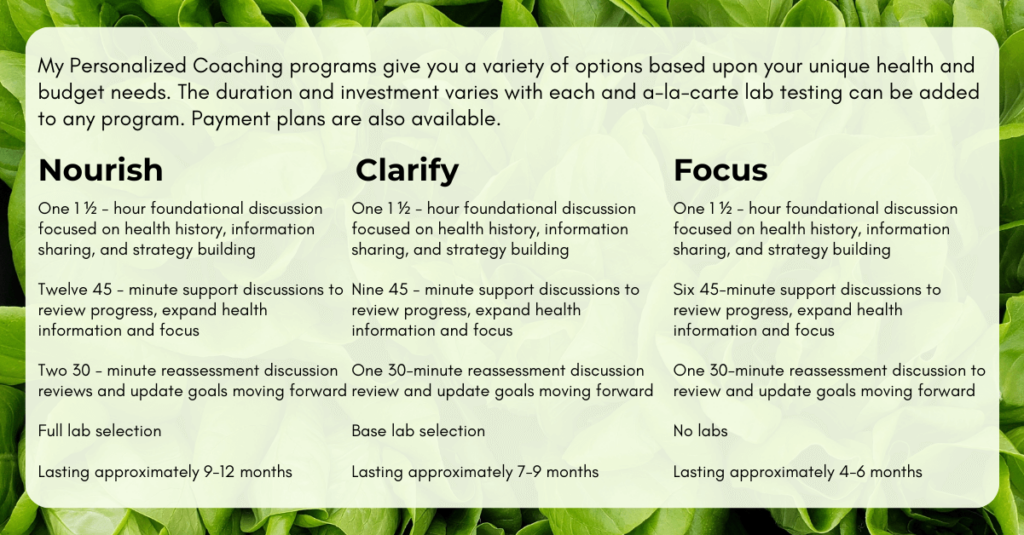Personalized Coaching Packages